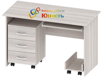 Стол письменный с выкатной тумбой и подставкой под системный блок ОФ-СТ-160-1